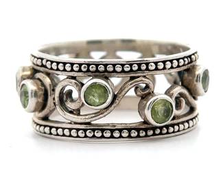 Peridot Filigree Garden Trellis Ring