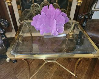 Brass & glass table