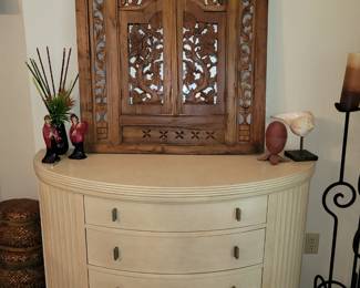 Century curved 4 drawer chest
