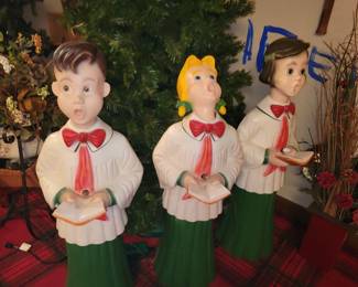Vintage Blow mold carolers