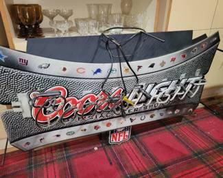Coors Light NFL bar light