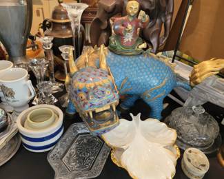 Brass & Cloisonne dragon