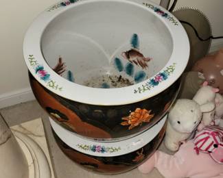 Antique Oriental pots,