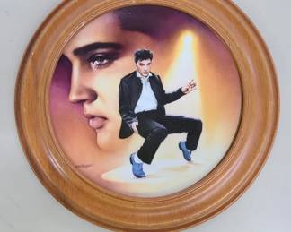 Framed Elvis Presley "Blue suede shoes" plate