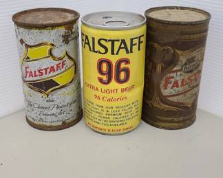 Vintage Falstaff beer cans