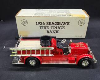 Ertl 1/30th scale 1926 seagrave fire truck bank