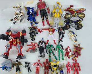 Assorted power Rangers Toy Figures