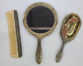 3 Piece vintage Vanity Hand Mirror set