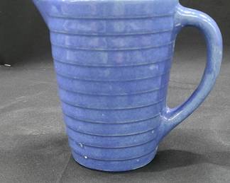 Blue Stoneware Pottery Pitcher USA