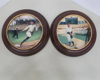 Ty Cobb and Lou Gehrig collectors baseball plates
