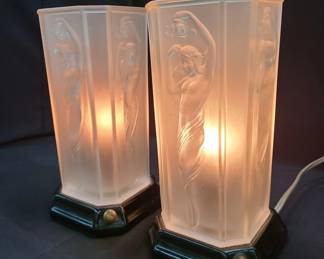 Tiffin Art Deco Lamps