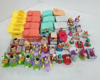 Assorted Flintstones McDonald's play toys