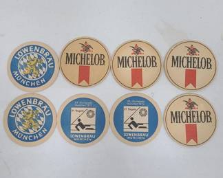 Lowenbrau & Michelob Beer Coasters