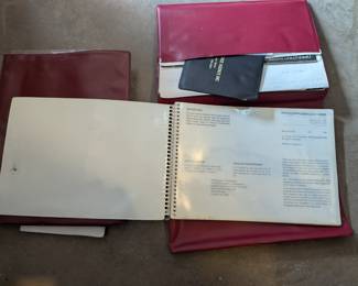 Paperwork and owners manual for the 924s