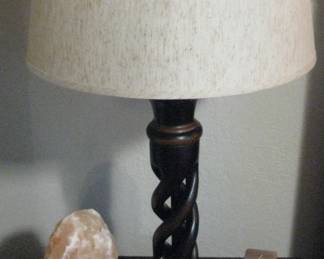 Pair of Turned Wood Lamps