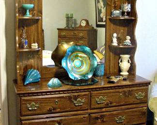 Wood 6 Drawer Dresser