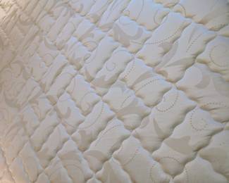 Pier 1 Shanghai Dark Wood Queen Bed with Mattress Excellent New Condition