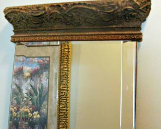 Vintage Rectangle Skinny Wall Mirror