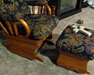 Glider Rocker With Matching Glider Ottoman