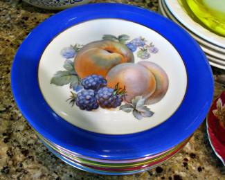Vintage Czechoslovakia Painted Plate Set