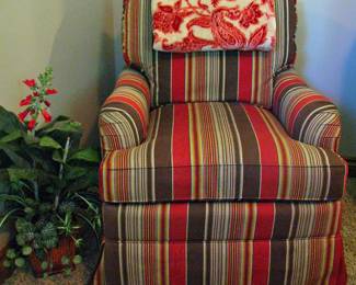 Fabric Swivel Rocker Chair - Pristine Condition
