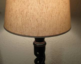 Pair of Turned Wood Lamps