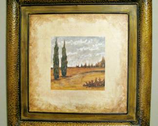 Natural Landscape Hammered Metal Frame