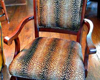 Pair of Animal Print Arm Chairs