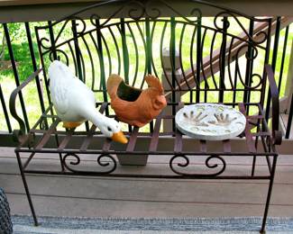 Wrought Iron Bench