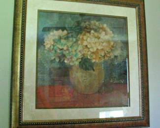 Framed Potted Hydrangeas