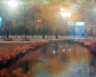 47" W x 35" H Weeping Willow by Diane Romanelli Painting
