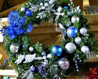 Blue and Silver Wreath