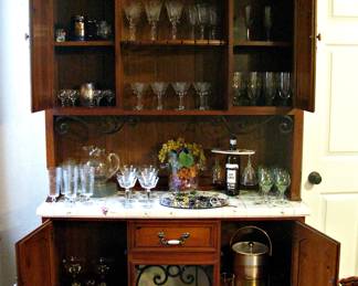 Antique Carved Cabinet Hutch
