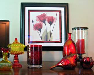 Decorative Glass Items and Candles