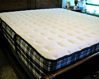 Classic King Sleigh Bed with very Nice Pillow Top Mattress