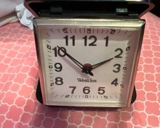 Vintage Westclox travel alarm