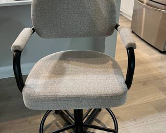 One of 3 upholstered counter/barstools