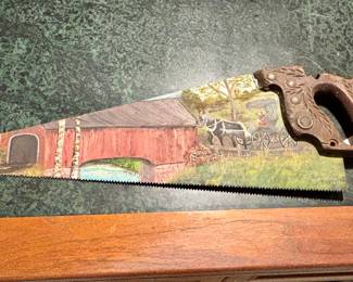 Painted saw by Jerry Hennis
