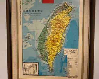 Topographical map of Taiwan