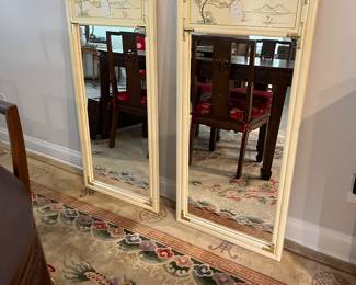 Mirrors with hand painted scenes
