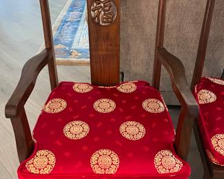 Dining room chairs, 2 Captain armchairs and 6 straight back chairs