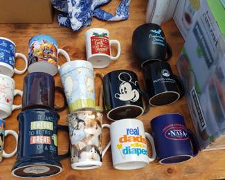 coffee mugs Disney and miscellaneous, food saver and accessories