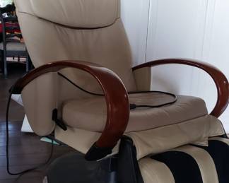 Leather deep tissue massage chair. Perfect condition