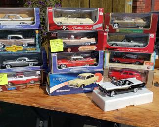 Vintage Classic car models. 1/18th scale. NLA, new unopened boxes.