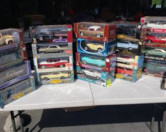 Vintage Classic car models. 1/18th scale. NLA, new unopened boxes.