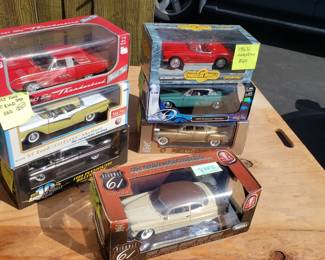 Vintage Classic car models. 1/18th scale. NLA, new unopened boxes.