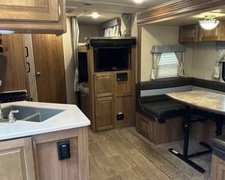 Integrated  Entertainment system, dual kitchen sinks