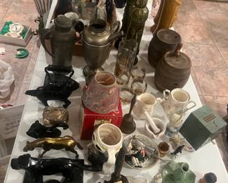Vintage Cast Iron, ceramics and Glass
