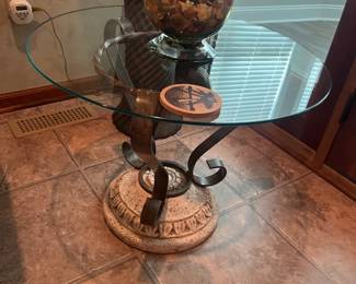 Glass Top Side Table