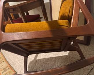 Danish Mid-Century Rocking Chair by Ole Wanscher For France & Son